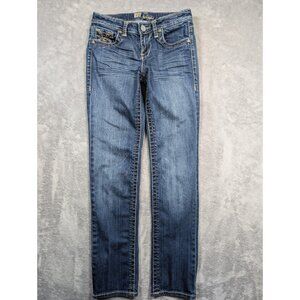 Kut From The Kloth Jeans Womens Size 4 Denim Slim Straight Embroidered Western